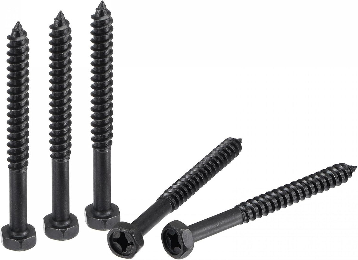 Hex Lag Screws 1/4" x 2-3/4" Carbon Steel Phillips Head Half Thread Self-Tapping Bolts for Deck Building or Joining Lumber 25pcs