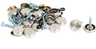 Tea Table Decorative 15mm Dia Screw Cap Mirror Nails Silver Tone 20pcs