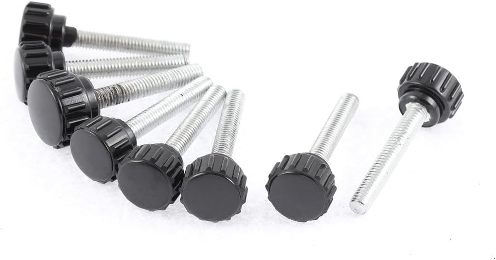 M5 x 30mm Round Head Screw On Thumbscrews Knurled Knob Grips 8 Pcs