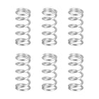 6Pcs Compression Springs, 1.6mm Wire Diameter x 12mm OD x 25mm Length 304 Stainless Steel Extension Spring Ballpoint Pen Pressure Springs for Shop Home Repairs, Silver