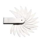 Radius Gauge Set R52-100mm 16 Leaves Stainless Steel Radius Fillet Gauge, Portable Concave Convex Measuring Tool