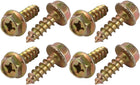 8Pcs M6x20mm Yellow Zinc Plated Phillips Drive Serrated Flange Hex Head Self-Tapping Screws