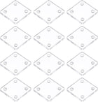 12 Set Acrylic Corner Bracket, Square Corner Connector,25x25x3mm Joint Hanger Brace Brackets Transparent for DIY Display Box
