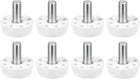 Picioare de nivelare pentru mobilă, 8Pcs 30 x M8 x 18mm - Bujii cu filet și găuri filetate, Bujii ajustabile pentru mobilă (Alb)