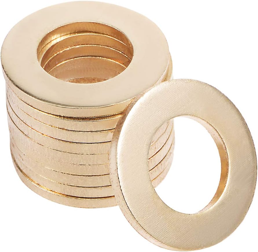 10Pcs 20.5mm x 36mm x 3mm Copper Flat Washer for Screw Bolt