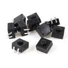 12x12x9mm PCB Latching Tactile Tact Push Button Switch (Pack of 10) with Full Black Body