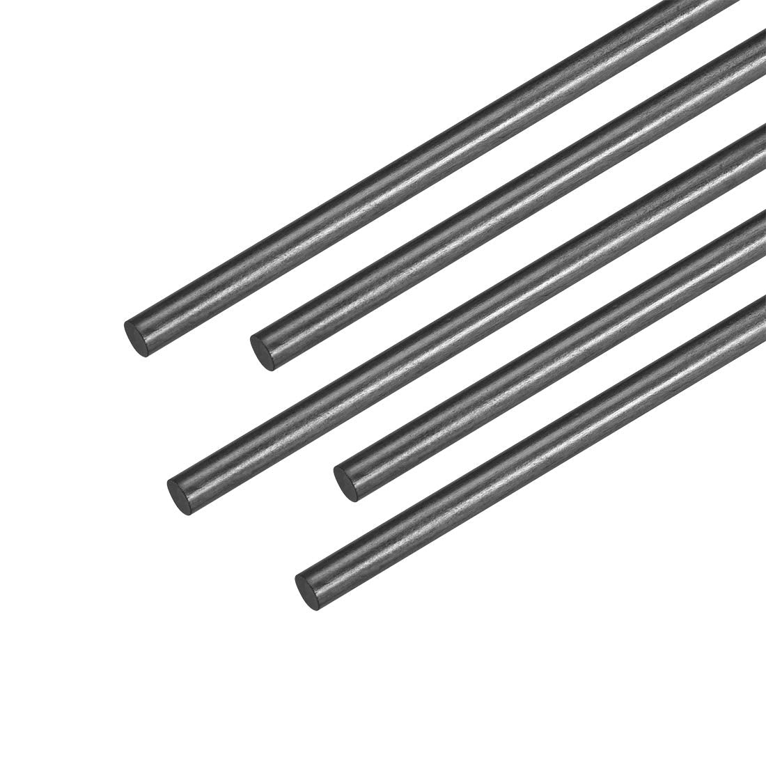 Carbon Fiber Bar Support Poles for RC Airplane DIY Projects 3mm Matte Pole 200mm 7.8 Inch, 5pcs