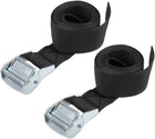 Tie Down Strap Cam Buckle Lashing Strap 1.5" x 5Ft 1100lb 500Kg Load Polypropylene for Moving Securing Cargo, Black, Pack of 2