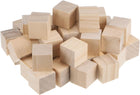 Wood Blocks for Crafts, 50pcs 1 3/8 Inch Unfinished Wooden Cube Pine Wood Square Block for DIY Craft Projects