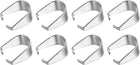 LinkMejor 160Pcs Pinch Clip Clasp, 5 x 10mm Pinch Clip Pendant Bail Connector Stainless Steel Pinch Bail for Pendants Jewelry Making DIY Craft, Steel Color