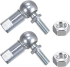 2pcs CS10 M6 Angle Ball Joint, M6x1.0 Right Hand Thread, A3-Steel Self-lubricating Ball Socket End Fitting
