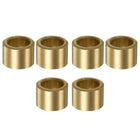 6pcs Sleeve (Plain) Bearings 14mm Bore x 20mm OD x 15mm Length, Self-Lubricating Sintered Bronze Bushings