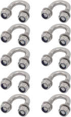 10pcs M6 Thread 304 Stainless Steel Round Bend U Bolt for 12mm Pipe Outer Dia