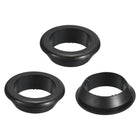 3 Pcs Rubber Grommets, 40mm ID 50mm Drill Hole Double Sided Hollow Firewall Hole Plugs Round Electrical Wiring Gasket, Black