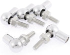 Rod End Ball Bearing, Right-Hand Female Thread M6x1.0mm and Right-Hand Male Thread M6x1.0mm, L-Shape Rod End Bearing Silver Tone 5Pcs
