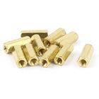 M3 x 13mm Female/Female Thread Brass Hex Standoff Spacer 10pcs