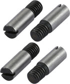 4 Pcs M6 External Thread 20mm Length Carbon Steel Slotted Drive Taper Pin