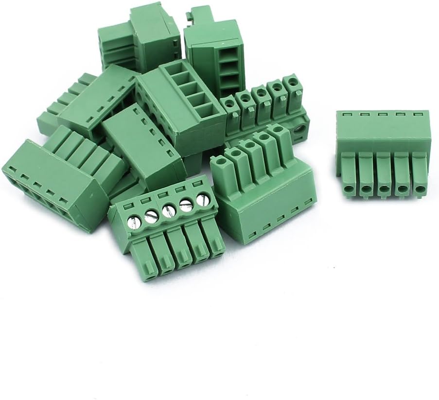 10Pcs 300V KF2EDGK 3.5mm Pitch 5-Pin PCB Screw Terminal Block Connector