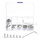 M2.5 Torx Security Screws Kit, (M2.5x4/5/6/8/10/12mm) 120pcs 304 Stainless Steel Countersunk Head Tamper Proof Screw, W 1pcs T8 Wrench Bolts