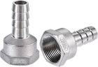 304 Stainless Steel Hose Barb Fitting Coupler, 15mm Barb x G3/4 Female Thread Pipe Adapter, 2Pcs