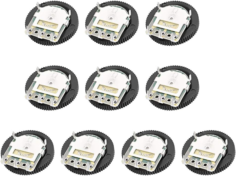 1K Ohm Dial Wheel Potentiometer for Audio Stereo Volume Switch Control 16x6mm 10Pcs