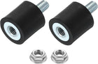 M5 Rubber Mounts, 2Pcs 15x15mm(DxH) Rubber Cylindrical Anti Vibration Isolator Shock Absorber with Lock Nut for Car Bobbin Generator Air Compressors