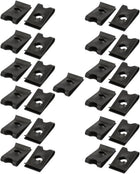 25pcs Spring Steel Speed Fastener Extruded U Nut Black for M4 / ST4.2 Screw Bolt