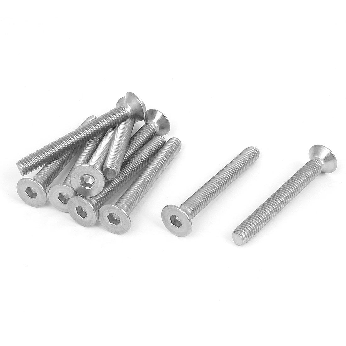 a15101300ux0186 M6 x 50mm Metric Hex Socket Countersunk Flat Head Screw Bolts Pack of 10