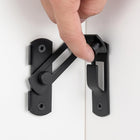 Matowy czarny 90 stopniowy zawias do drzwi tarasowych Flip Barn Lock