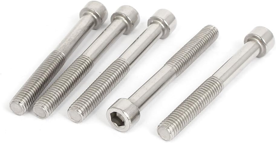 M8x65mm Stainless Steel Hex Key Socket Head Cap Screws Bolts 5pcs