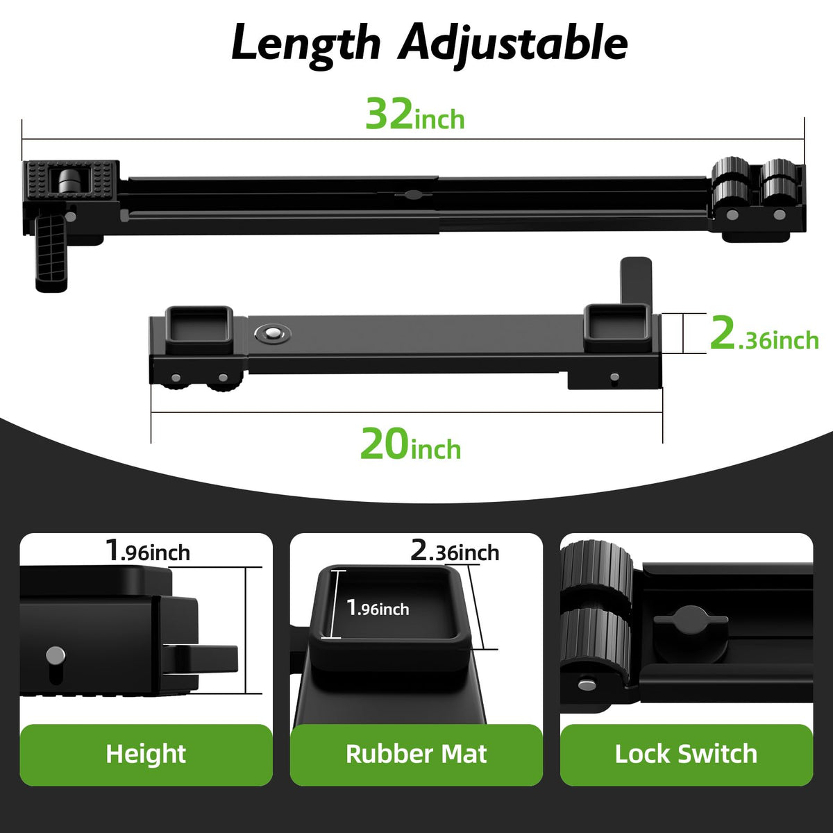Appliance Rollers Heavy Duty,20''-32''in Extendable Appliance Sliders,Liftable Anti Slip Mobile Washing Machine Base,Easily Move Washer and Dryer Machines,Refrigerators,Furniture-Black
