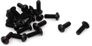 #4-40 x 5/16" UNC Alloy Steel Hex Socket Button Head Screw Black 20Pcs