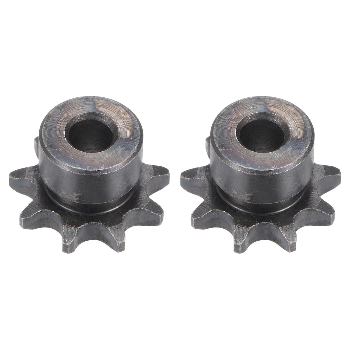 Chain Roller Sprocket, 8mm Bore 3/8" Pitch 9 Tooth Single Strand Type B Chain Sprocket, A3 Carbon Steel Roller Chain Sprocket for ISO 06B Chain, 2Pcs
