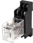 AC 6V Coil 8Pin DIN Rail Electromagnetic Power Relay MY2J W Base