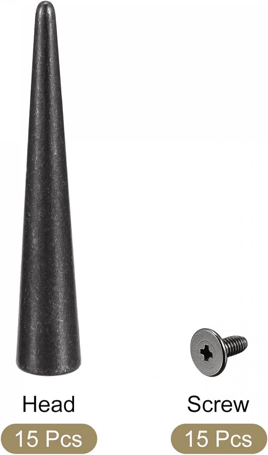 10x55mm مقلعات مسامير خلفية، 10 مجموعات درجات جلد صلب للصناعة الذاتية أسود