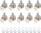 WH148 Potentiometer with Switch 10K Ohm Variable Resistors Single Turn Rotary Carbon Film Taper 10pcs