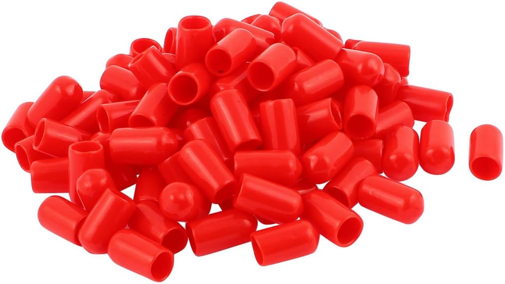 100pcs 9mm Inner Dia Vinyl End Cap Wire Cable Tube Cover Protector