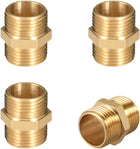 Brass Male to Male Straight Pipe Hex Fitting G3/8 x G3/8 Male Thread Connector 4pcs