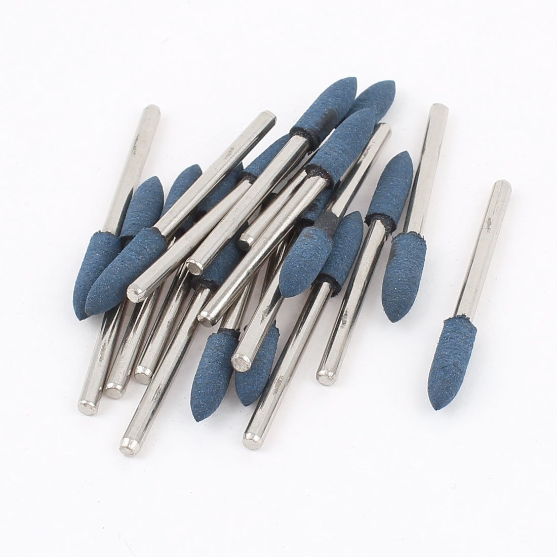 Rubber Polishing Mounted Point 3mm Shank 5mm Cone Head 18Pcs Blue