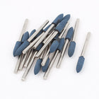 Rubber Polishing Mounted Point 3mm Shank 5mm Cone Head 18Pcs Blue