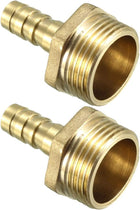 Brass Barb Hose Fitting Connector Adapter 12mm Barbed x 3/4 BSP Male Pipe 2pcs