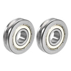 V6000ZZ V-Groove Shaped Bearing 10x30x8mm Double Metal Shielded Chrome Steel Roller Guide Bearing 2pcs