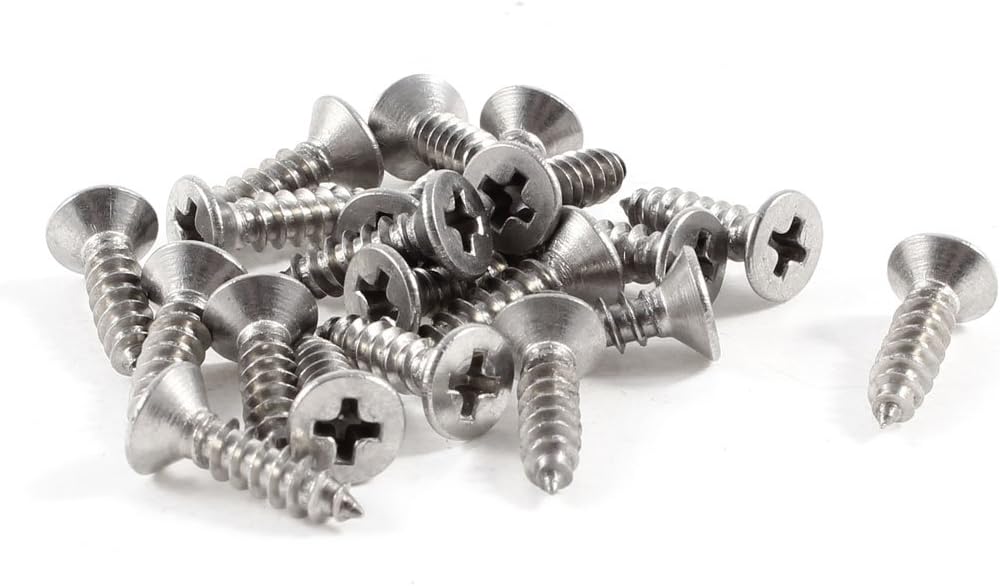 Industry 15mm x 3.9mm Threaded Self Tapping Screws Drilling Bolts 20 Pcs