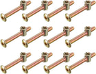 M6x50mm Furniture Bolt Nut Set Hex Socket Screw with Barrel Nuts for Beds Headboards Chairs 12 Sets