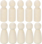 50 Pcs Wood Peg Dolls 2.17 Inch Female and Male Unfinished Dolls Bodies Natural Wooden Figures Decorative Peg People for Painting, DIY Arts, Crafts and Graffiti