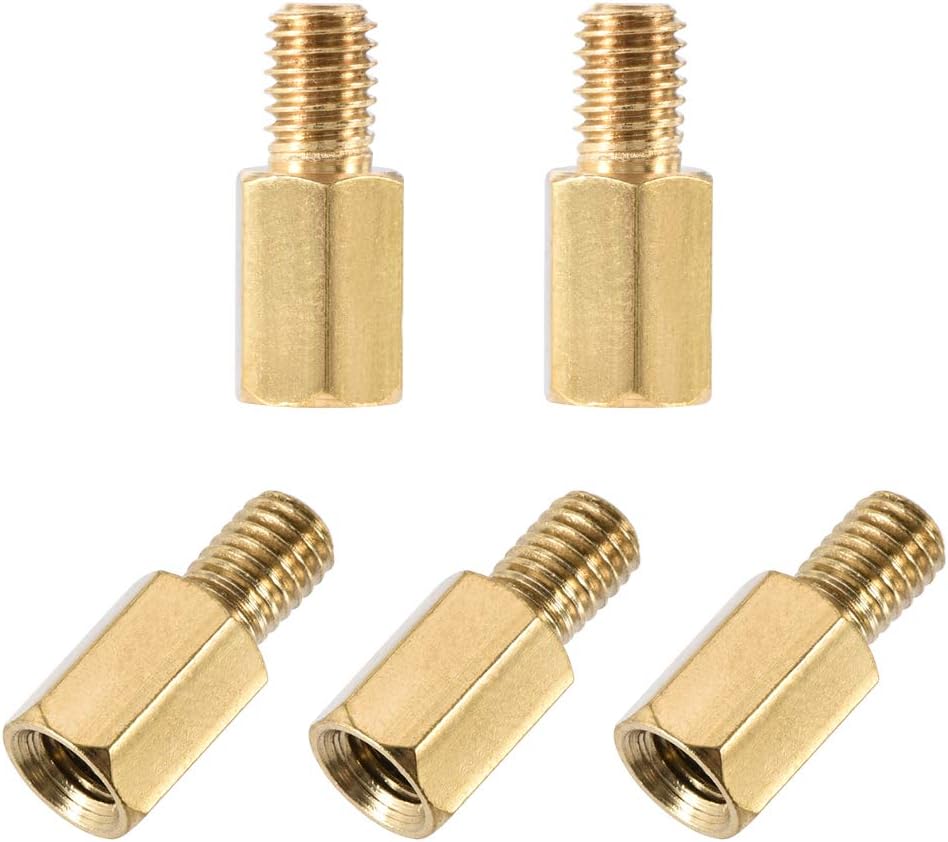 M5x10mm+7mm Male-Female Brass Hex PCB Motherboard Spacer Standoff for FPV Drone Quadcopter, Computer & Circuit Board 5pcs