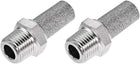 Exhaust Muffler NPT1/8 Male Thread Sintered Stainless Steel Breather Pneumatic Air Muffler 2pcs
