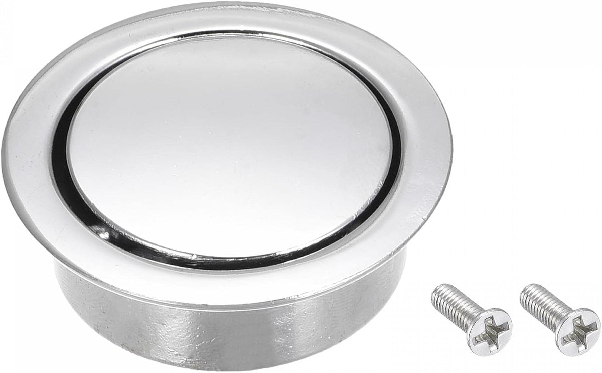 Finger Flush Pull Handle Yttre Diameter 42mm/1.65" Glänsande Silver med Skruv