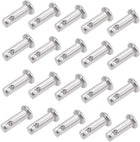 Single Hole Clevis Pins - 4mm X 12mm Flat Head 304 Stainless Steel Link Hinge Pin 20Pcs