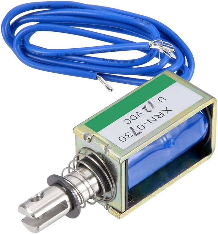 DC 12V 10N 10mm Stroke Pull Type Open Frame Solenoid Electromagnet XRN-0730